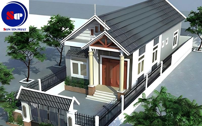 Nhà ống mái Thái 1 tầng