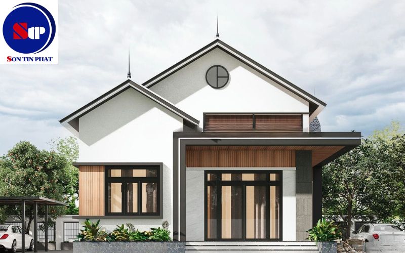 Nhà mái Thái 1 tầng phong cách hiện đại