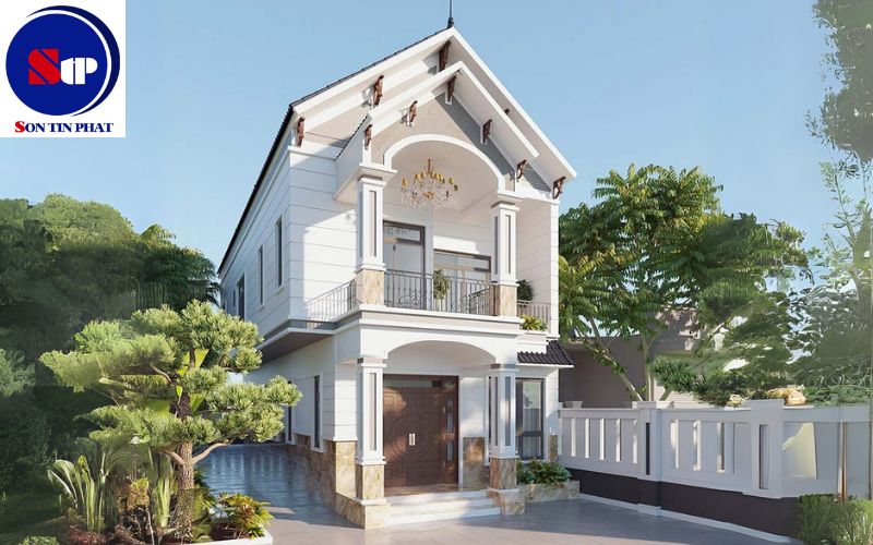 Nhà mái Thái 2 tầng 5x20 tân cổ điển