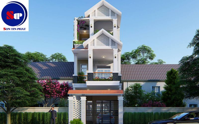 Nhà mái Thái 3 tầng 5x20