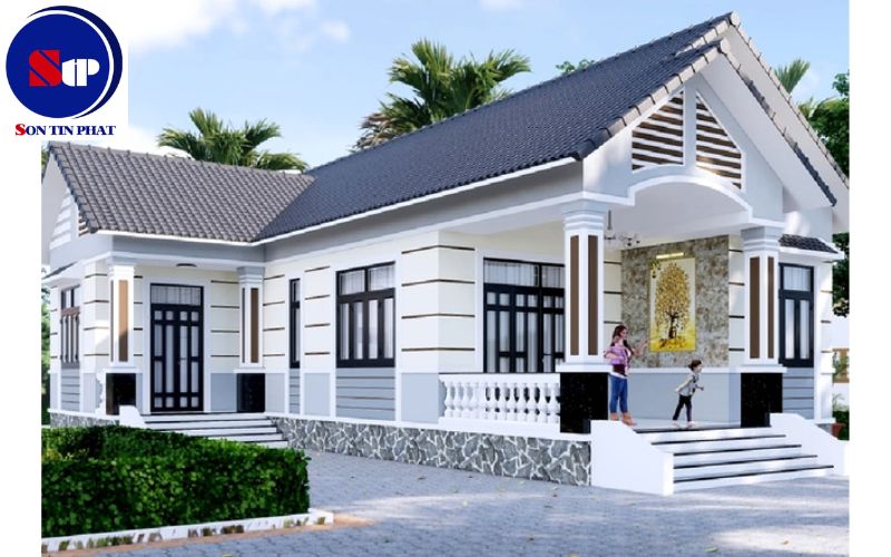  Nhà cấp 4 mái Thái chữ L hiện đại