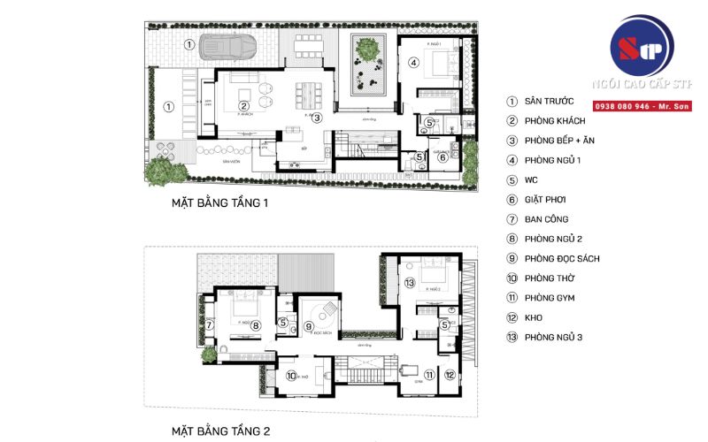 Gợi ý bố trí công năng cho nhà mái ngói 2 tầng