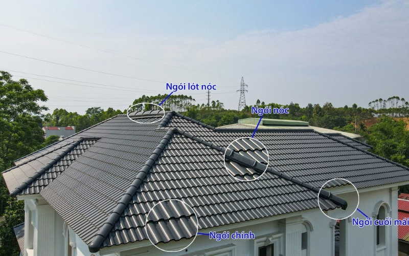 Tính số lượng ngói rìa, ngói nóc