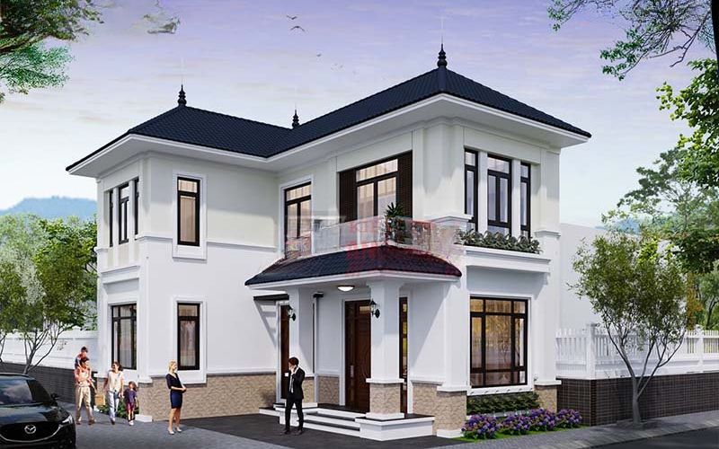 Cải tạo nhà 2 tầng chữ L mái Nhật
