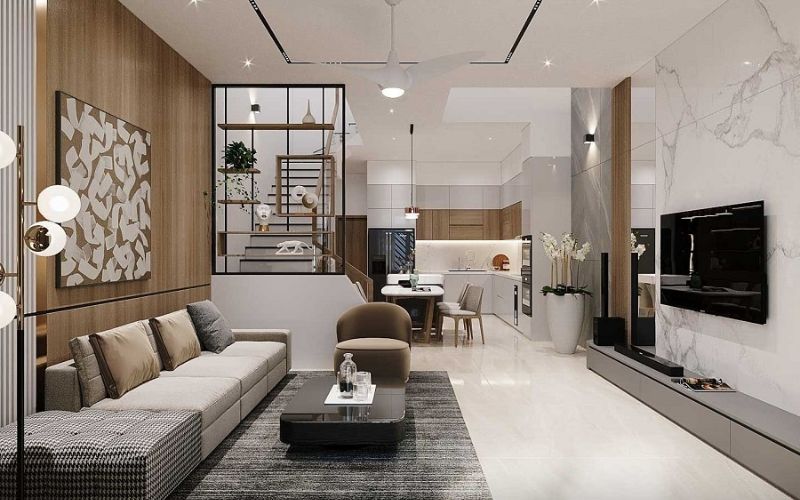 Cải tạo nhà 20m2 thành không gian mở phòng khách – bếp