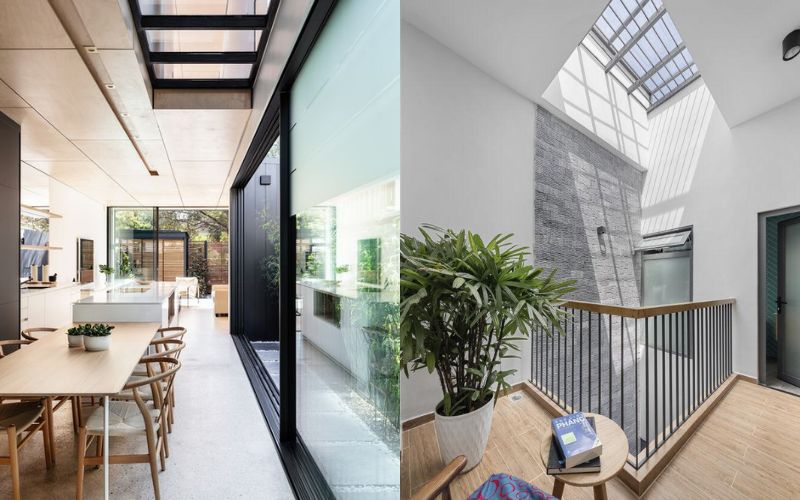 Cải tạo nhà 30m2 có giếng trời thông thoáng