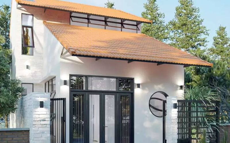 Mẫu mái nhà giả ngói có gác lửng đẹp