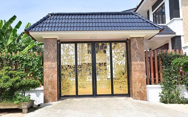 Mẫu mái nhà phố hiện đại bằng khung thép lợp ngói